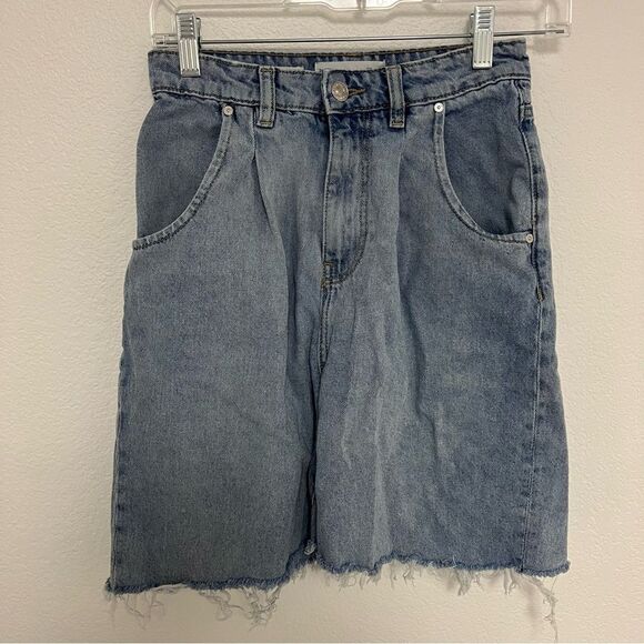MNG Denim Regina High-Waisted Women's Shorts size 2 - Picture 1 of 4